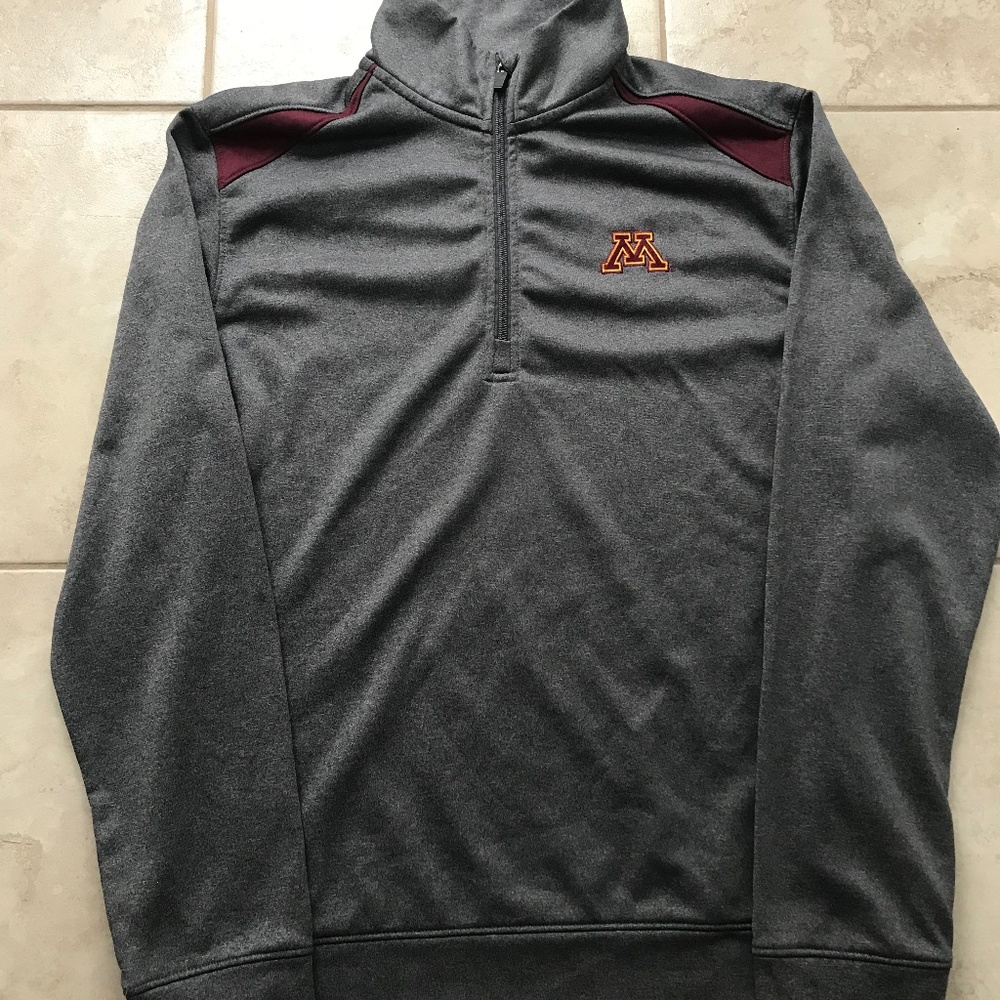 University of Minnesota Golden Gophers Campus Crew Mens Medium 1/4 Zip Sweater